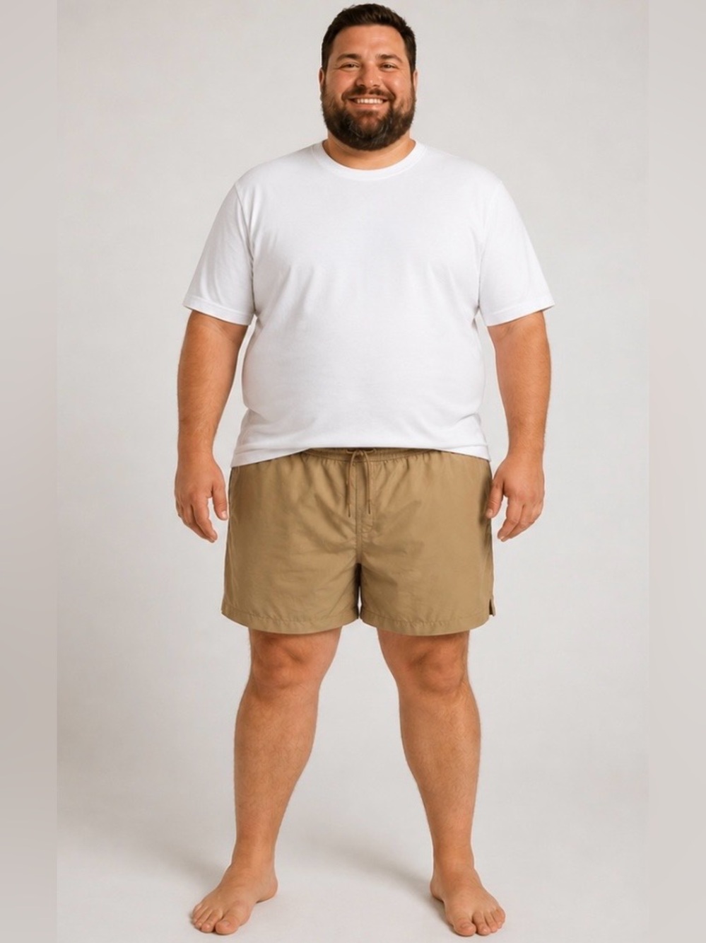 George Men’s Khaki Swim Trunks w/pockets– Size 2XL (44–46)